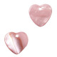 Shell charm round 8mm Heart 9-11mm Vintage pink